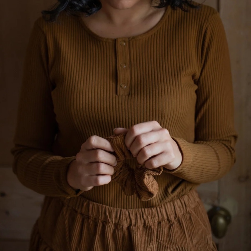 The Simple folk ribbed long sleeve top